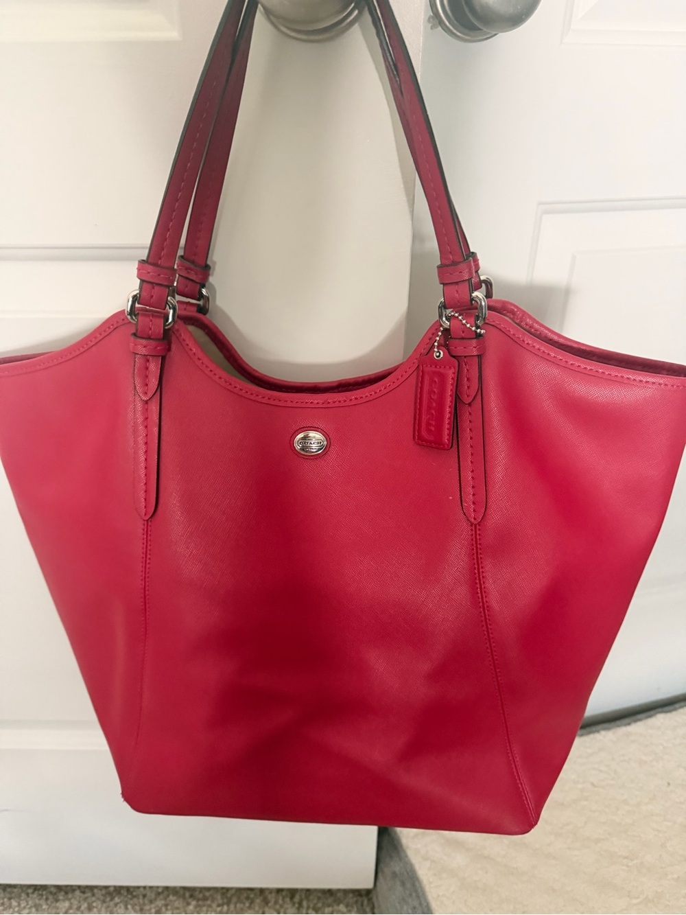 Coach Red Leather Tote Bag - Shoulder Bag